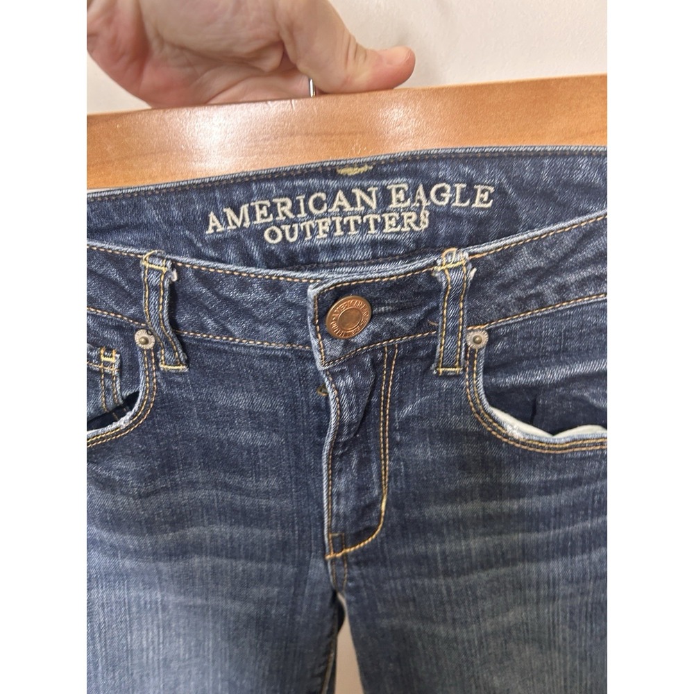 American Eagle Skinny Stretch Jegging Womens Jeans Dark Wash Size 6 - Picture 9 of 11